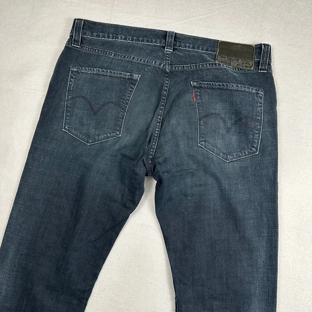 Levis Capital E Hesher Regular Straight Jeans Mens 34x32 Dark Wash Made in USA